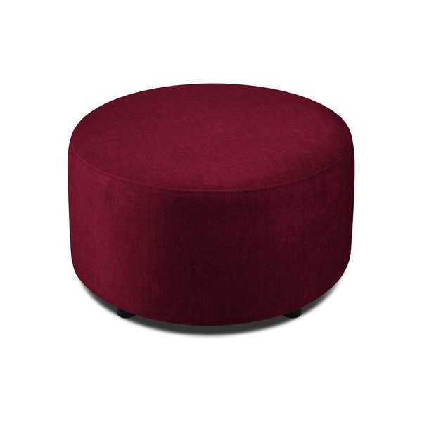 Puf din catifea Mazzini Sofas Debbie, ø 68 cm, roșu închis-image-2