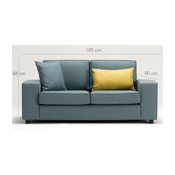 Canapea cu 2 locuri Balcab Home Doty, albastru-image-3