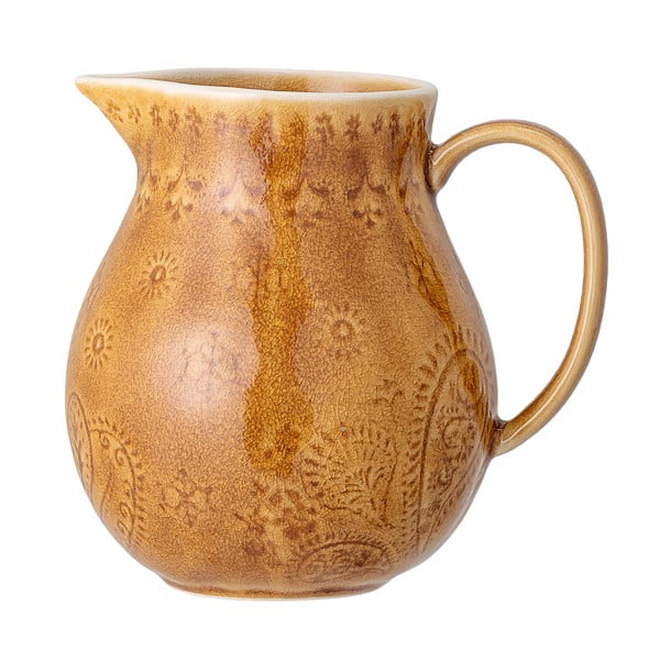 Cană carafă din gresie ceramică Bloomingville Rani, 1,2 l, galben