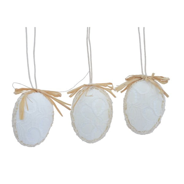 Set 3 decorațiuni Ewax Easter Egg Nest, alb