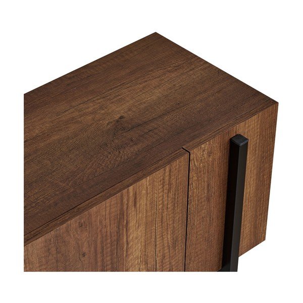 Comodă TV în culoare naturală închisă cu aspect de lemn de nuc 180x45x30 cm Nexus – Kalune Design-image-4