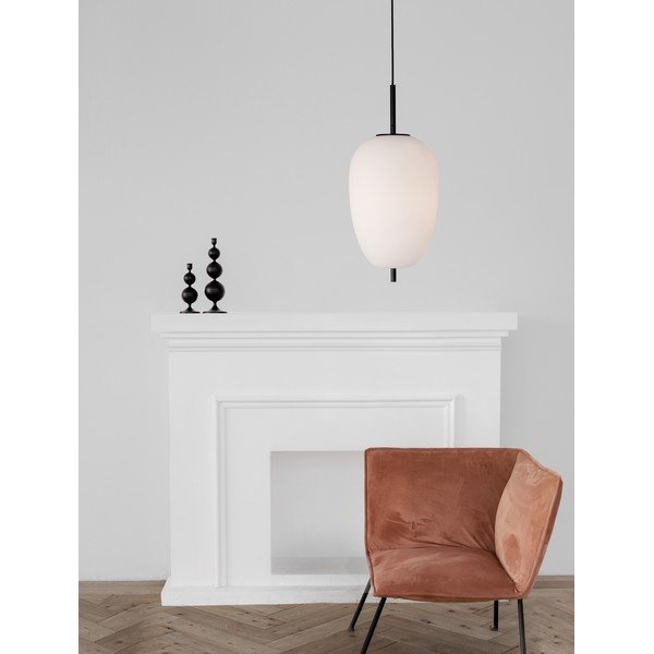 Lustră albă/neagră din sticlă ø 27 cm Lato – Nova Luce-image-2