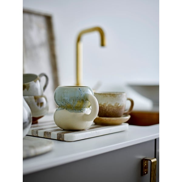 Căni albastre/crem 4 buc. din gresie 400 ml Luna – Bloomingville-image-3