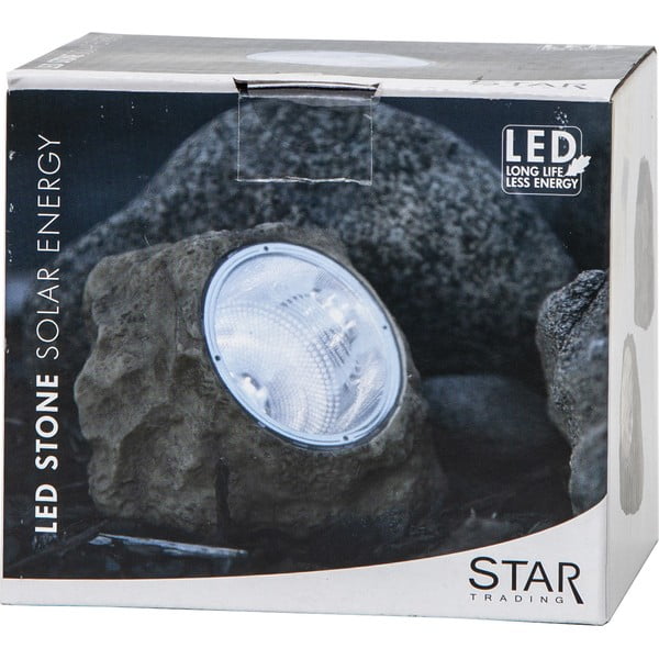 Decorațiune solară LED pentru exterior Star Trading Stone, înălțime 11 cm-image-3