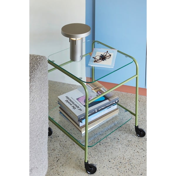 Veioză gri deschis LED cu intensitate reglabilă (înălțime 20 cm) BringMe – Hübsch-image-3