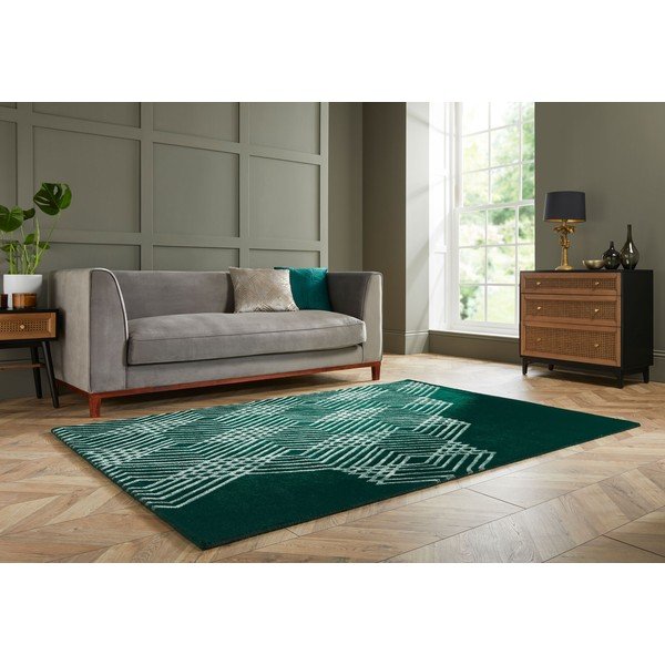 Covor din lână Flair Rugs Diamonds, 160 x 230 cm, verde-image-4