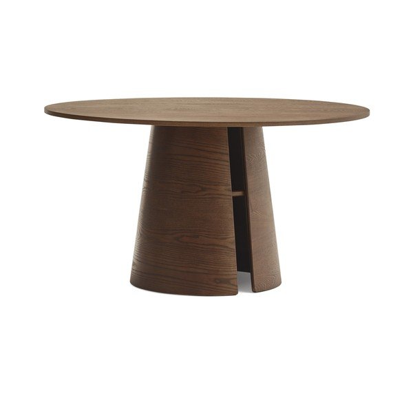Masă de dining rotundă cu aspect de lemn de frasin ø 137 cm Cep – Teulat-image-1