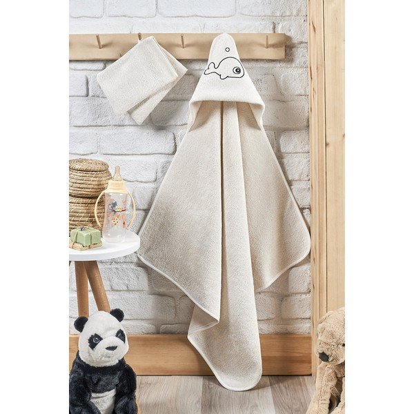 Prosop pentru copii bej din bambus și bumbac Mila - Lydia&Co-image-1