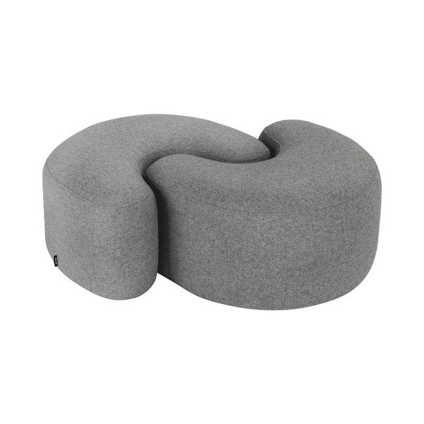 Puf gri cu tapițerie din lână Ü – noo.ma-image-3