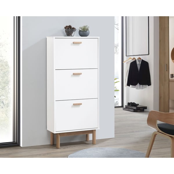 Pantofar alb cu deschidere înclinată Melanie – Støraa-image-1