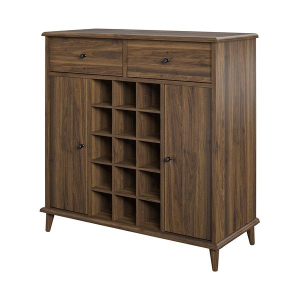 Raft vinotecă cu aspect de lemn de nuc pentru 15 sticle 91x91 cm Farnsworth - Queer Eye-image-3