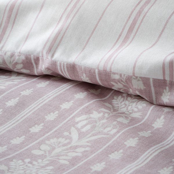 Lenjerie de pat albă-roz pentru pat dublu/extinsă 230x220 cm Regency Stripe – Catherine Lansfield-image-4