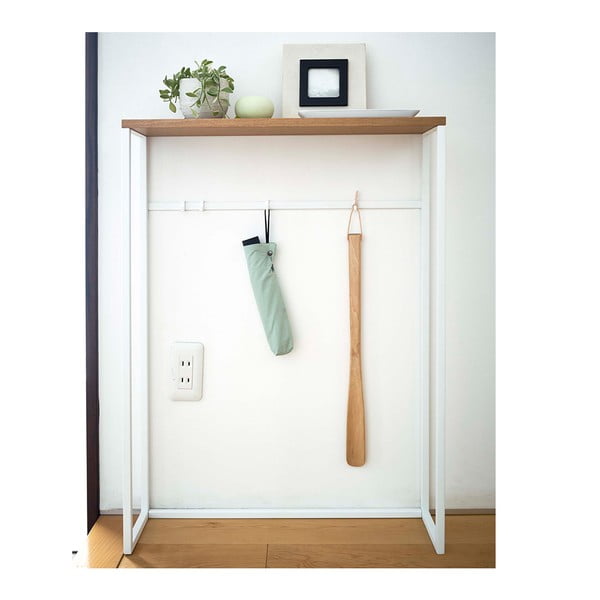 Masă consolă alb-natural 18.5x60 cm Tower – YAMAZAKI-image-2