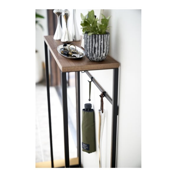 Masă consolă neagră 18.5x60 cm Tower – YAMAZAKI-image-2