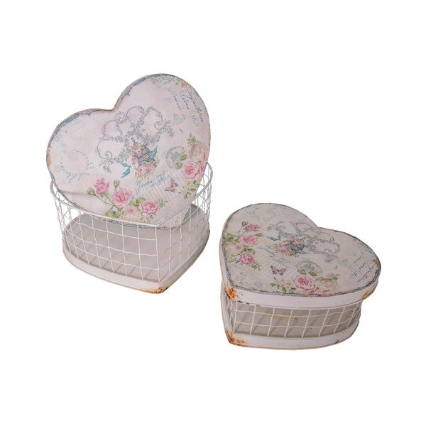 Set 2 cutii Antic Line Vintage Heart