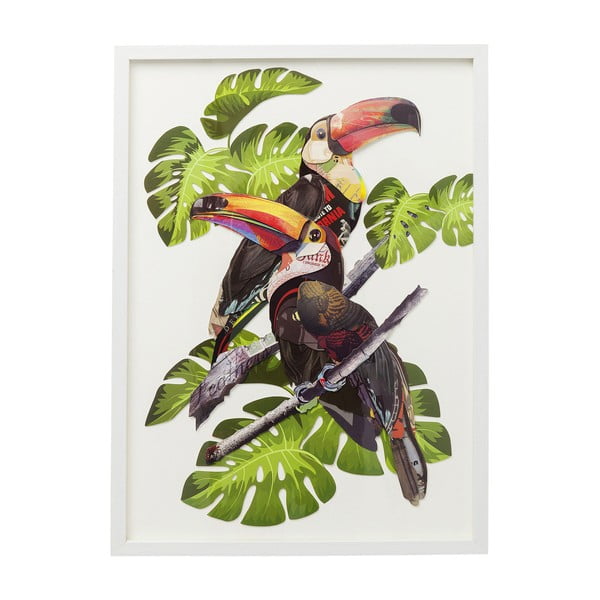Tablou Kare Design Paradise Bird Couple, 70 x 50 cm