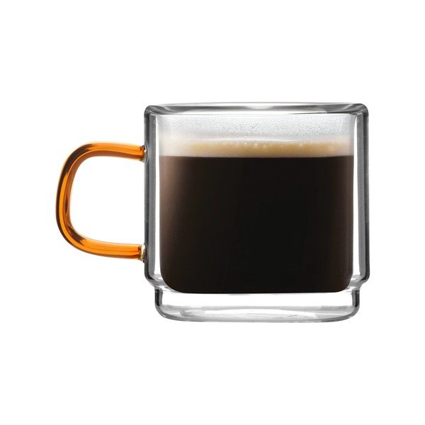 Căni 2 buc. pentru espresso din sticlă 80 ml Amber – Vialli Design-image-1