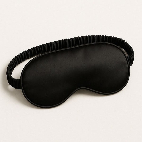 Mască de dormit neagră din mătase Mulberry Silk – Mila Home Luxury