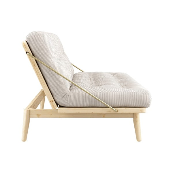 Canapea variabilă cu tapițerie din catifea reiată Karup Design Folk Raw/Natural-image-4