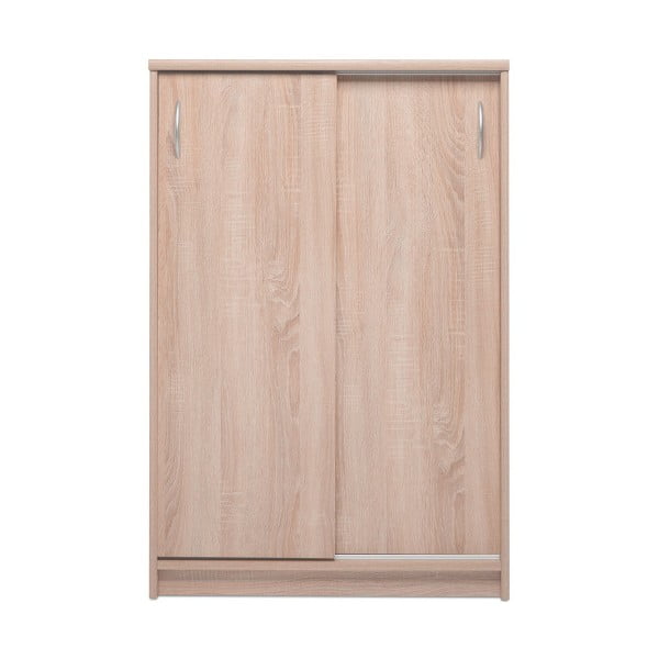 Comodă cu 2 uși glisante și aspect de lemn de stejar Intertrade Kiel, lățime 74 cm