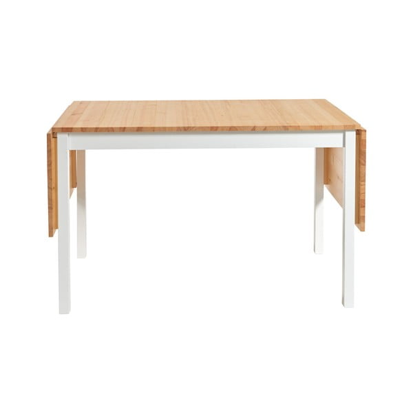 Masă dining extensibilă din lemn de pin cu structură albă Bonami Essentials Brisbane, 120 (200) x 70 cm-image-1