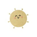 Covor pentru copii galben lavabil/țesut manual din bumbac ø100 cm You're My Sunshine – Lorena Canals