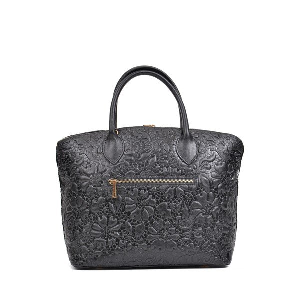 Poșetă din piele Anna Luchini Bloom Nero, negru-image-1