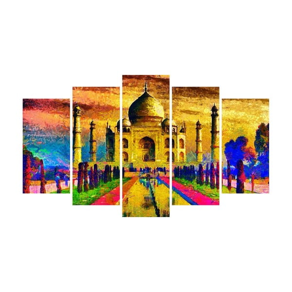 Tablou din mai multe piese pe pânză Taj Mahal