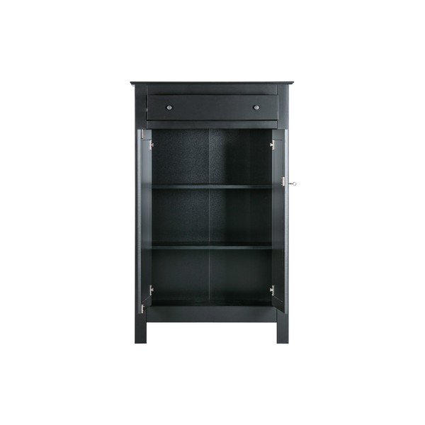 Dulap din lemn de pin WOOOD Eva, negru-image-2