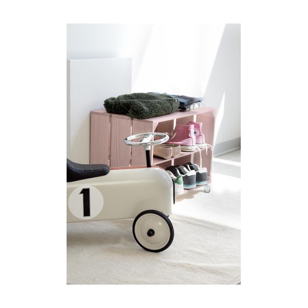 Pantofar rustic din lemn Really Nice Things Shoe, roz-image-1