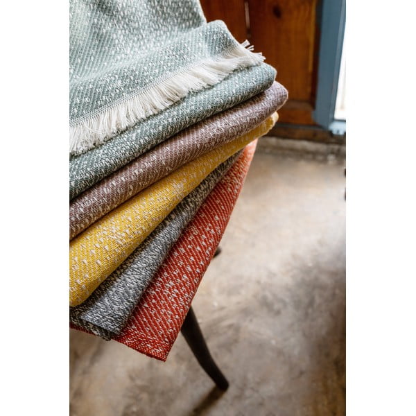 Pled din amestec de bumbac Euromant Dotty Diamond, 140 x 180 cm, roz-image-2