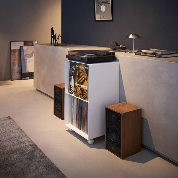 Etajeră pe roți albă din metal 40x73x38 cm Tower – YAMAZAKI-image-1