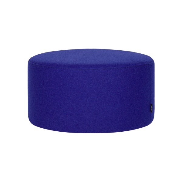 Puf albastru cu tapițerie din lână Folk – noo.ma
