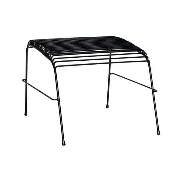 Scaun de grădină negru din metal String – Hübsch