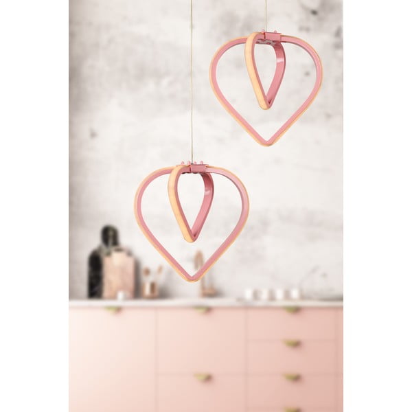 Lustră roz LED din metal ø 20 cm Sevinc – Squid Lighting-image-1