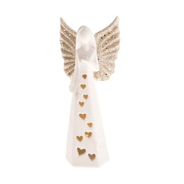 Statuetă înger din porțelan alb Dakls, înălțime 15,4 cm