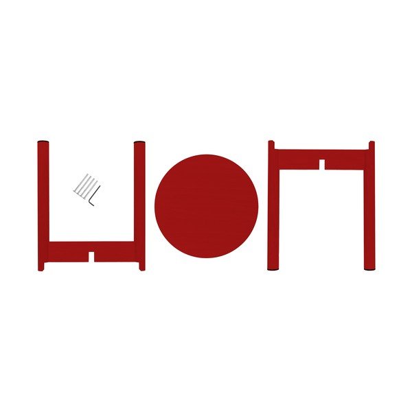 Scaun tip taburet roșu din lemn de fag Hopp – noo.ma-image-4