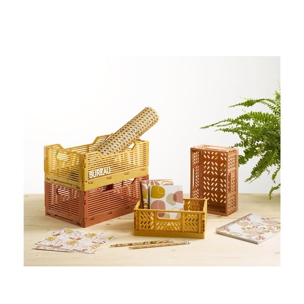 Cutie de depozitare roz-deschis din plastic 21x14.5x8 cm – Homéa-image-3