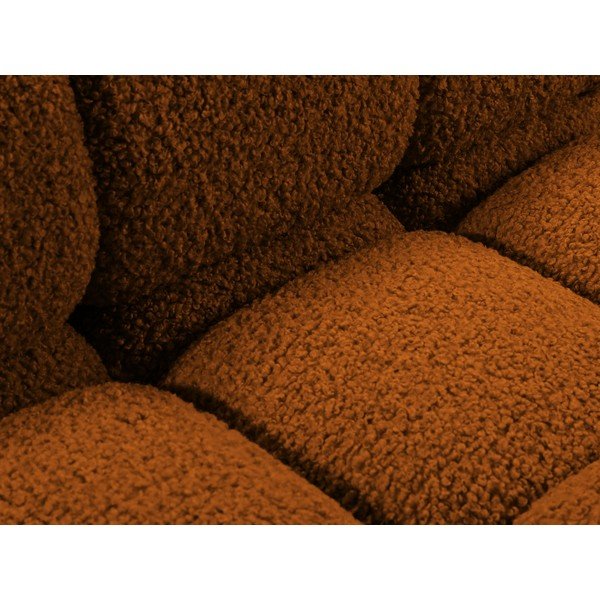 Canapea modulară teracotă cu tapițerie din țesătură bouclé 188 cm – Micadoni -image-3