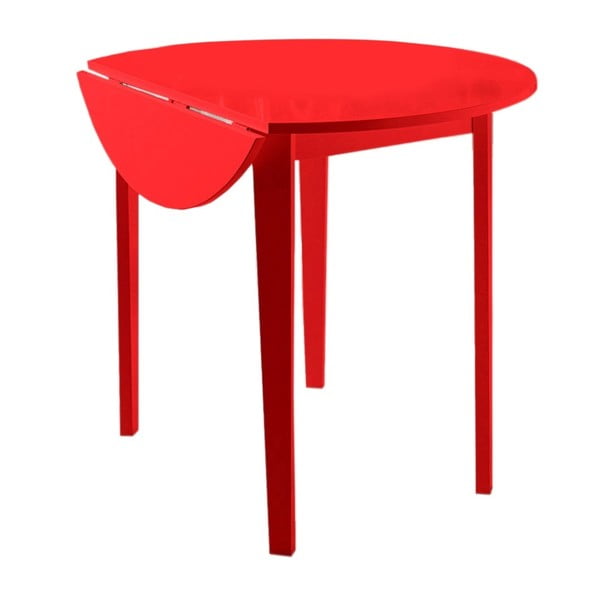 Masă dining 13Casa Kaos, Ø 91,5 cm, roșu