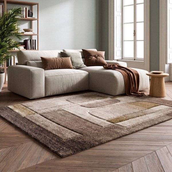 Covor maro/bej 200x285 cm Teva – Universal-image-1