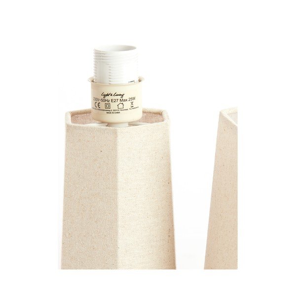Veioză crem cu abajur textil (înălțime 50 cm) Musabo – Light & Living-image-2