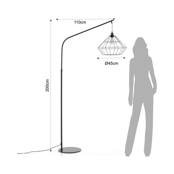 Lampadar Tomasucci Diamond, negru-image-3