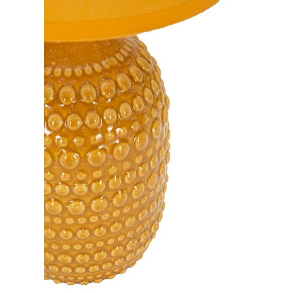 Veioză galben-muștar din ceramică cu abajur textil (înălțime 30,5 cm) Points – Mauro Ferretti-image-2