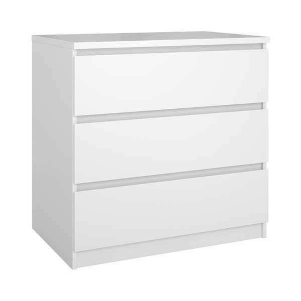Comodă albă 77x76x50 cm Naia – Tvilum