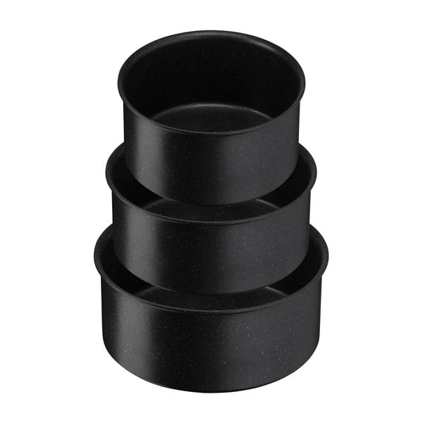 Oale cu suprafață antiaderentă/cu mâner reglabil 3 buc. din aluminiu adecvate pentru plita cu inducție INGENIO Black stone L3998902 – Tefal-image-2