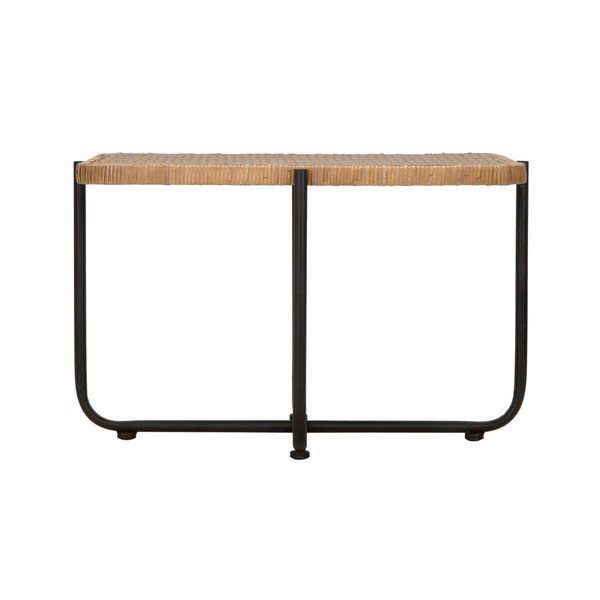 Măsuță de cafea neagră/în culoare naturală din ratan 55x75 cm Cebu – Mauro Ferretti-image-3