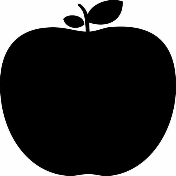 Autocolant tip tablă cu cretă lichidă Ambiance Apple Blackboard-image-1