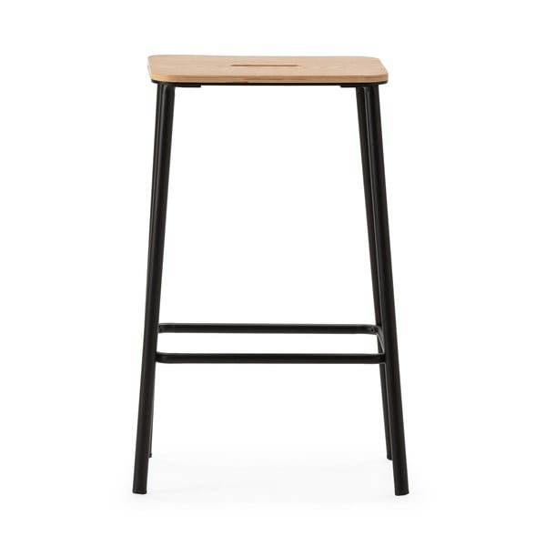 Set de scaune de bar negru 2 buc. (înălțime șezut 65 cm) Abba – Marckeric-image-3