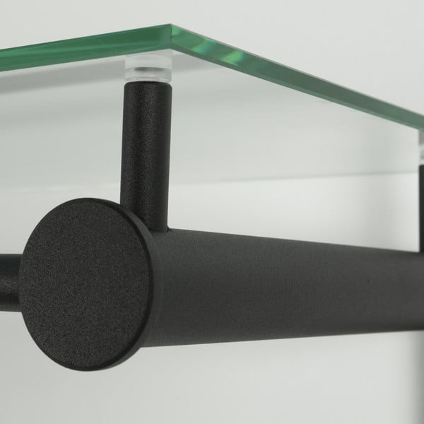 Cuier de perete negru cu raft din metal Suza – Spinder Design-image-3